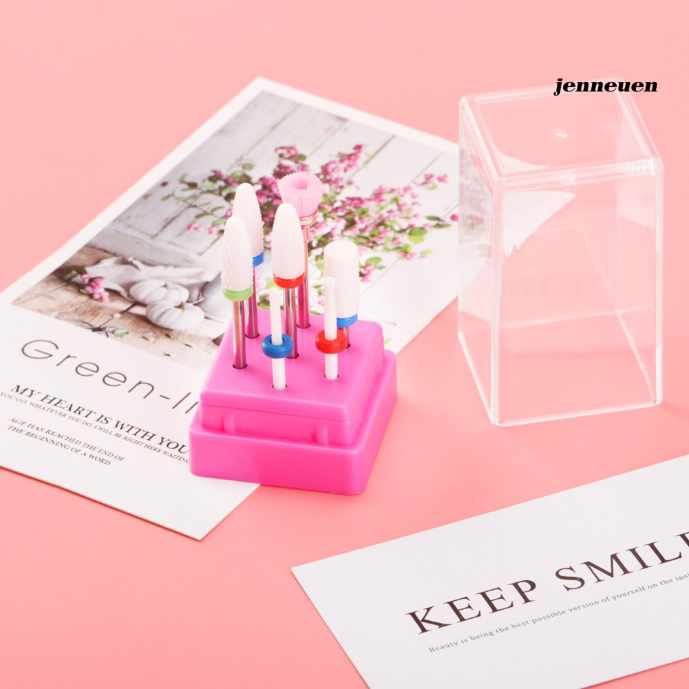 [Hàng mới về] Bộ mũi khoan móng tay bằng hợp kim thép gốm sứ hỗ trợ mài dũa móng lấy da chết làm móng nghệ thuật MJGJ