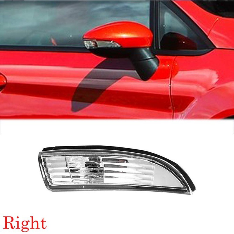 Gương lùi màu trắng Đèn lái gương chiếu hậu không bóng đèn Thích hợp cho Ford Fiesta Mk8 2008-2016