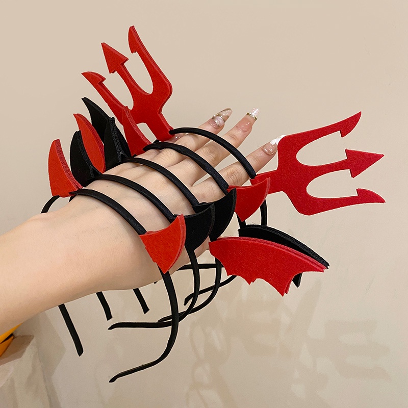 Cài Tóc Hình Sừng Quỷ Vui Nhộn Hóa Trang halloween Cho Bé Gái