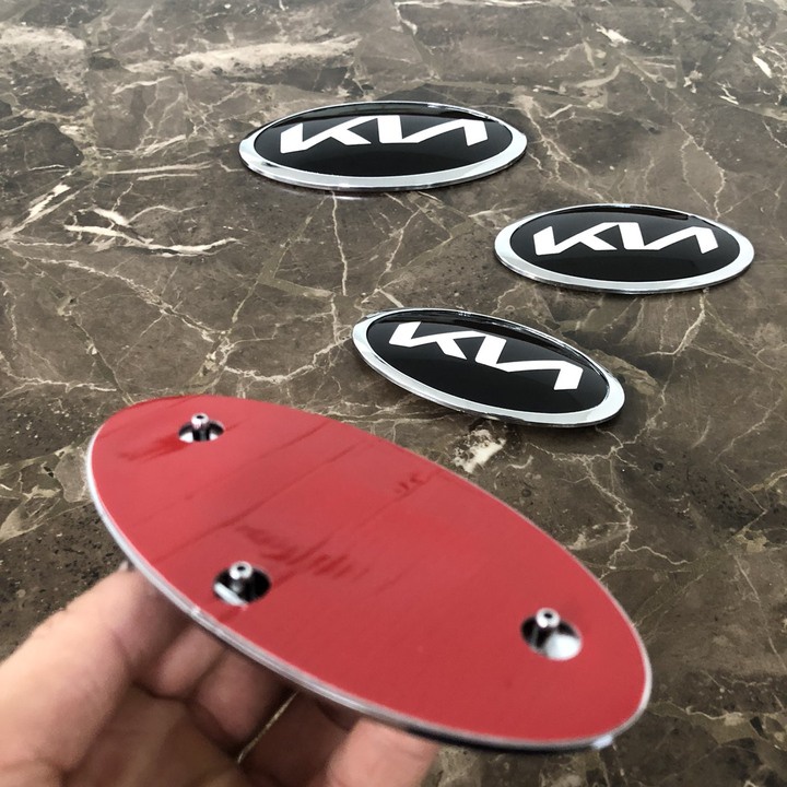 Logo biểu tượng trước và sau xe ô tô KIA - Chất liệu nhựa ABS