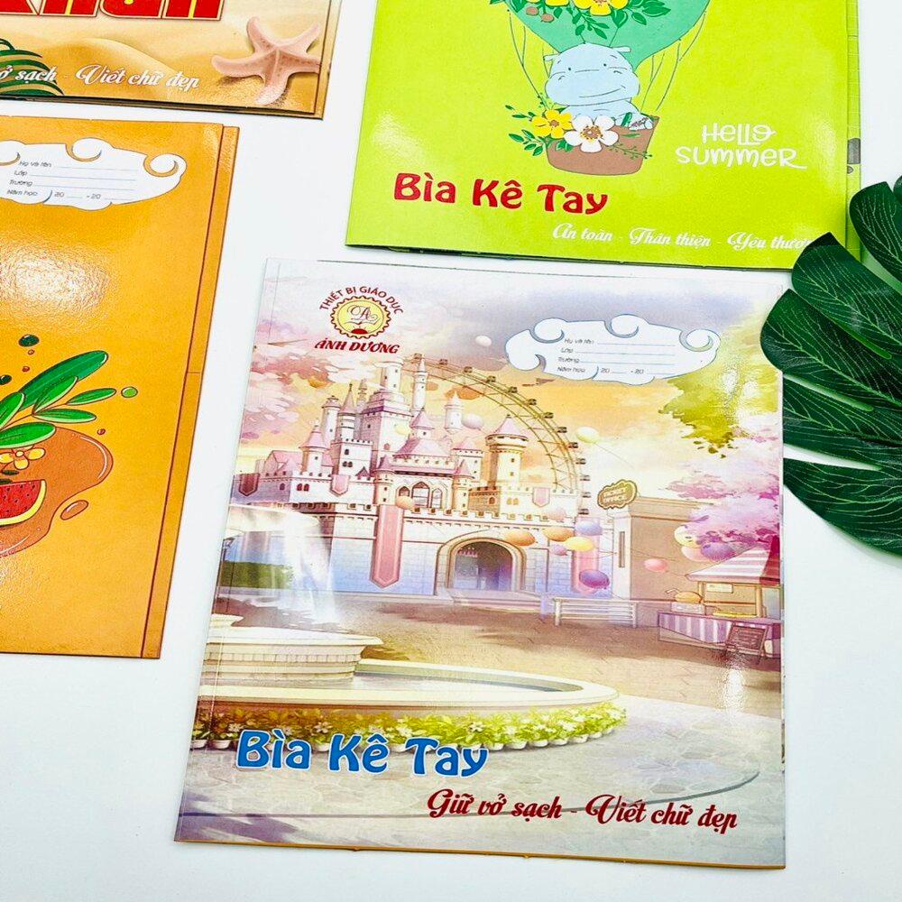 Bìa kê tay học sinh ánh dương, giữ vở sạch chữ đẹp giành cho học sinh tiểu học