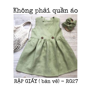 RẬP GIẤY( bản vẽ)_ RG27_rập váy bé gái