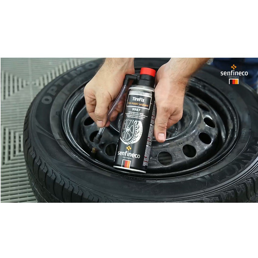 {TỰ BƠM } Keo Vá Lốp Senfineco Tire Fix Tire Repair Sealant 450ML 9987 chữa các vết thủng lốp khẩn cấp không cần dụng cụ