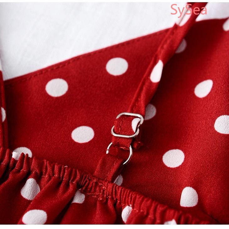 Áo Tank Top Chất Chiffon Hoạ Tiết Chấm Bi Thiết Kế Ôm Sát Quyến Rũ