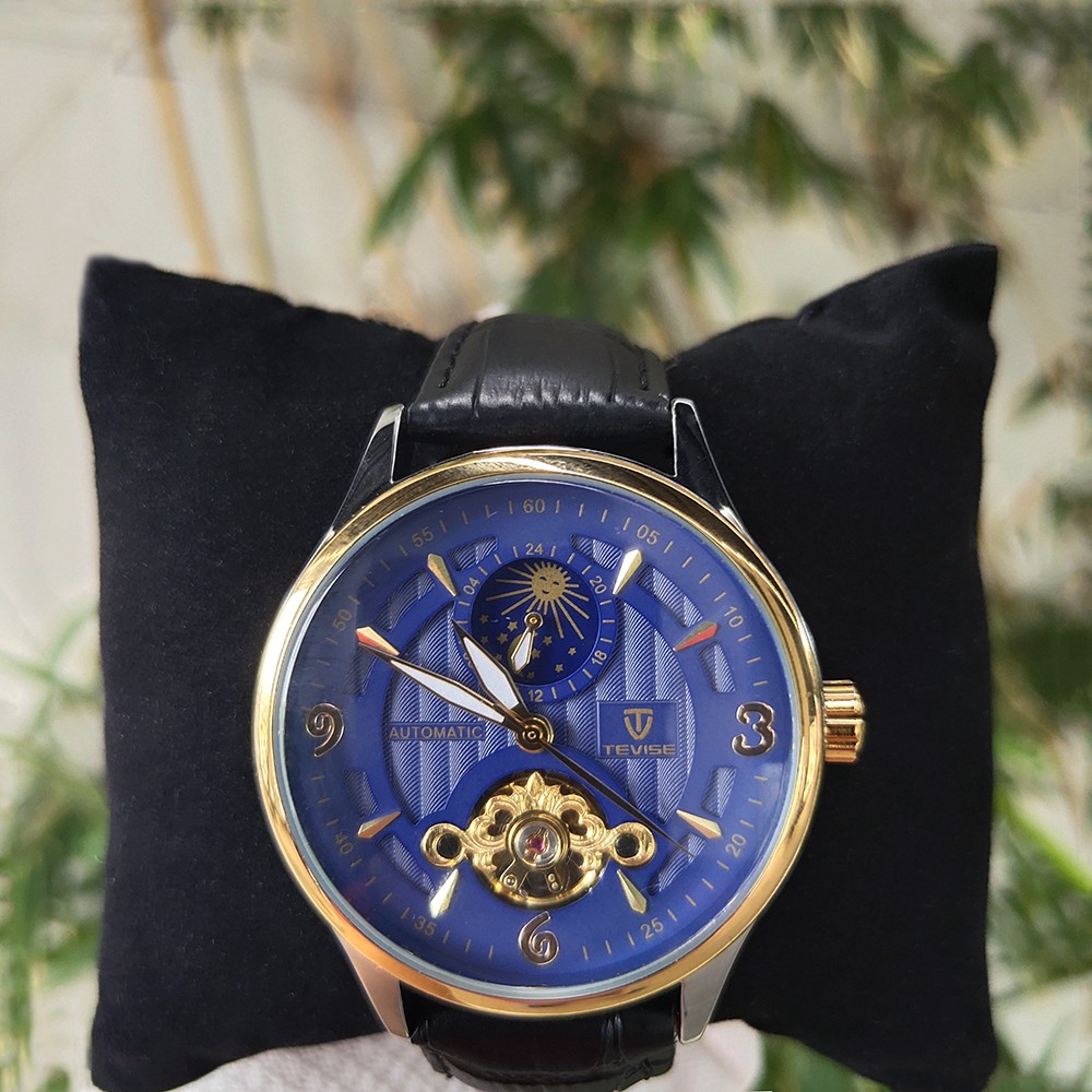 Đồng hồ nam TEVISE T820 automatic, Dây da cao cấp, Full hộp, chống nước, chống xước, Thẻ bảo hành 3 năm