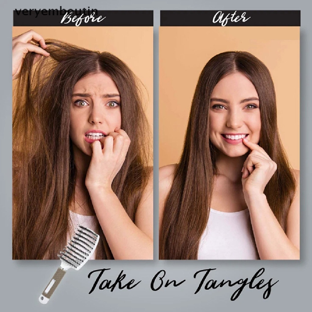 [Hàng mới về] Lược chải tóc mát xa da đầu chất liệu sợi chịu nhiệt dành cho nữ dùng trong salon