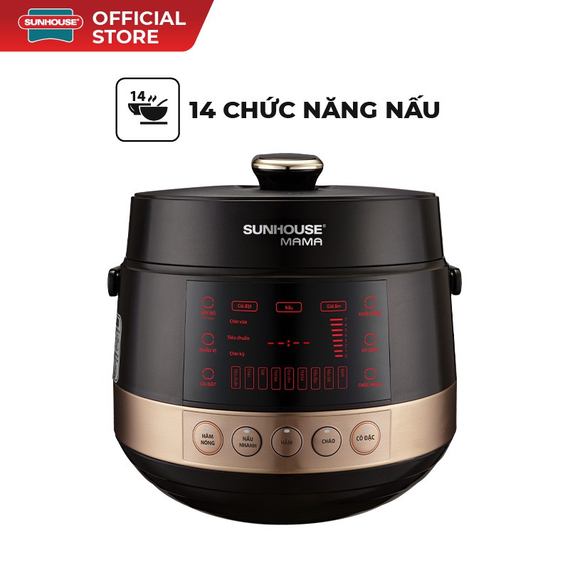 Nồi áp suất điện tử SUNHOUSE MAMA 5L SHD1585B