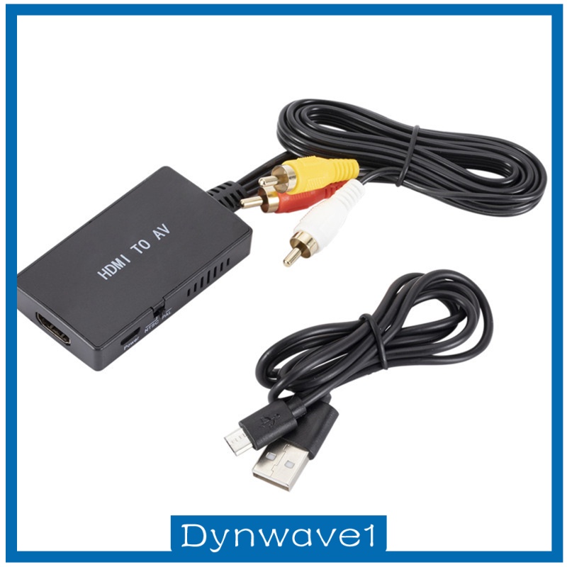 [DYNWAVE1] HDMI to AV Converter Video Audio Supports NTSC 1080P for Stick TV HD Box