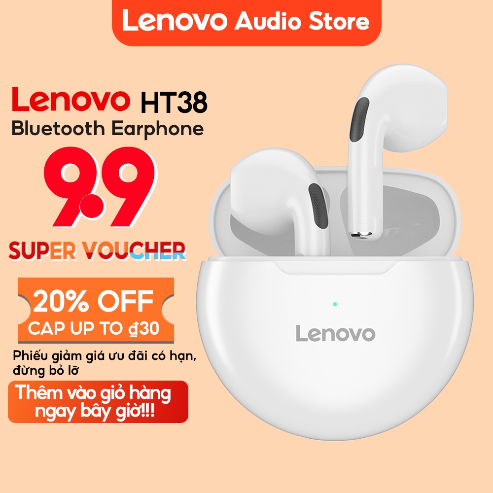 Tai nghe Lenovo HT38 TWS bluetooth thể thao có mic