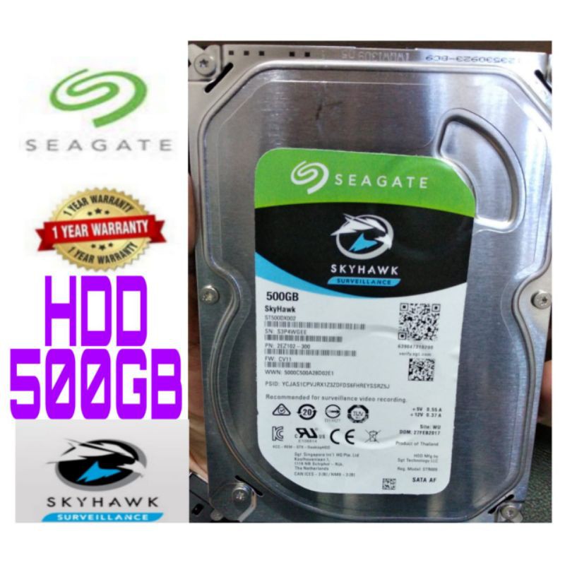 Ổ Cứng Hdd Seagate Skyhawk 500gb