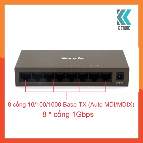 Switch 8 ports Gigabit 1000Mbps TEG1008M vỏ sắt