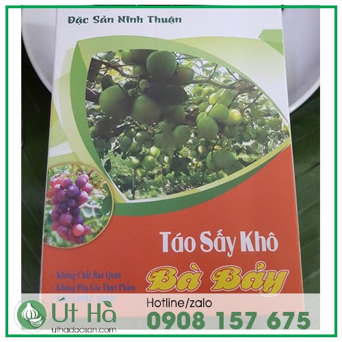 Táo Sấy Khô Đặc Sản Nổi Tiếng Ninh Thuận Hộp 200gr Thực Phẩm Tốt Cho Sức Khỏe Không Chất Bảo Quản - Út Hà Đặc Sản