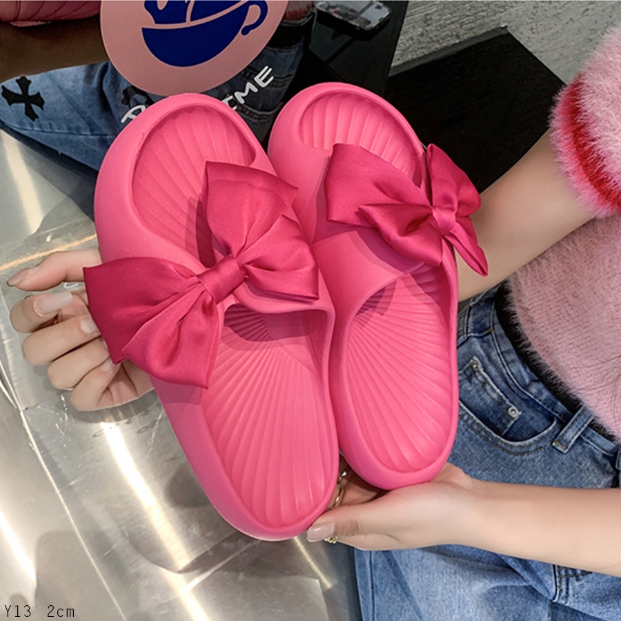 Dép siêu nhẹ đế mềm chống trượt gắn nơ xinh - Y13