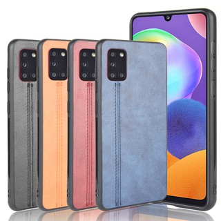 Ốp điện thoại chất liệu da pu phối silicone dành cho Samsung Galaxy A31