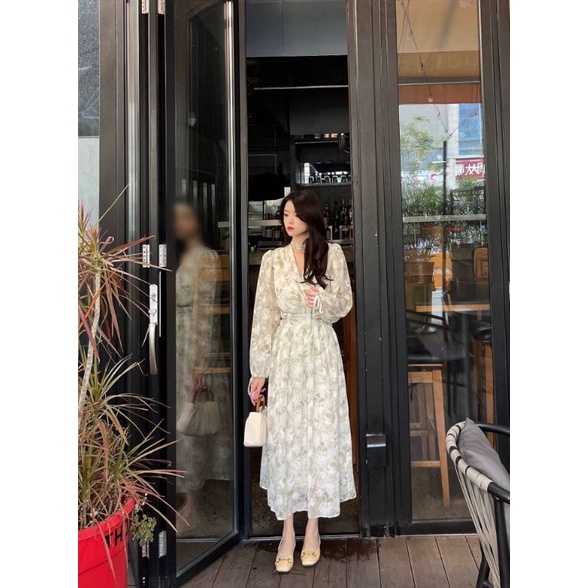 Váy nữ Baeshop voan tơ dáng dài thời trang