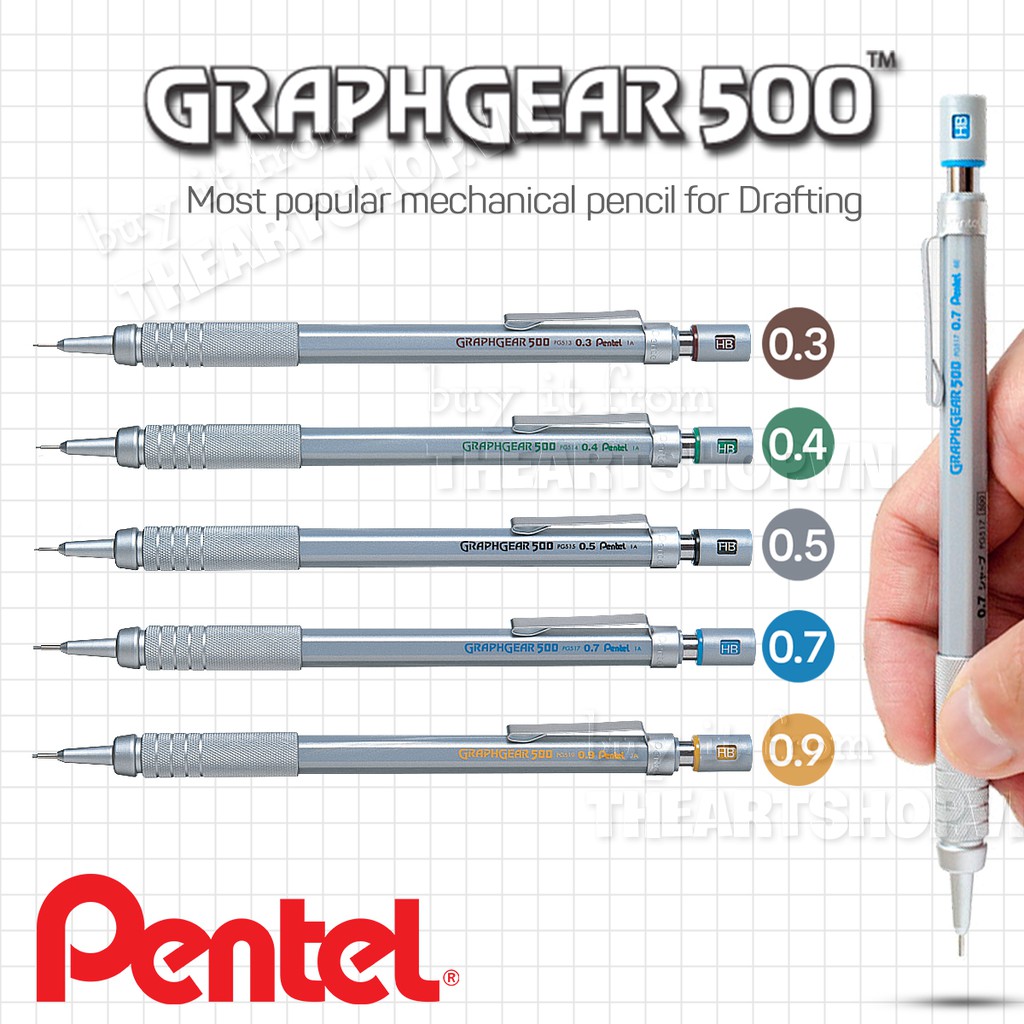 Chì bấm cơ khí PENTEL Graphgear 500 THEARTSHOP