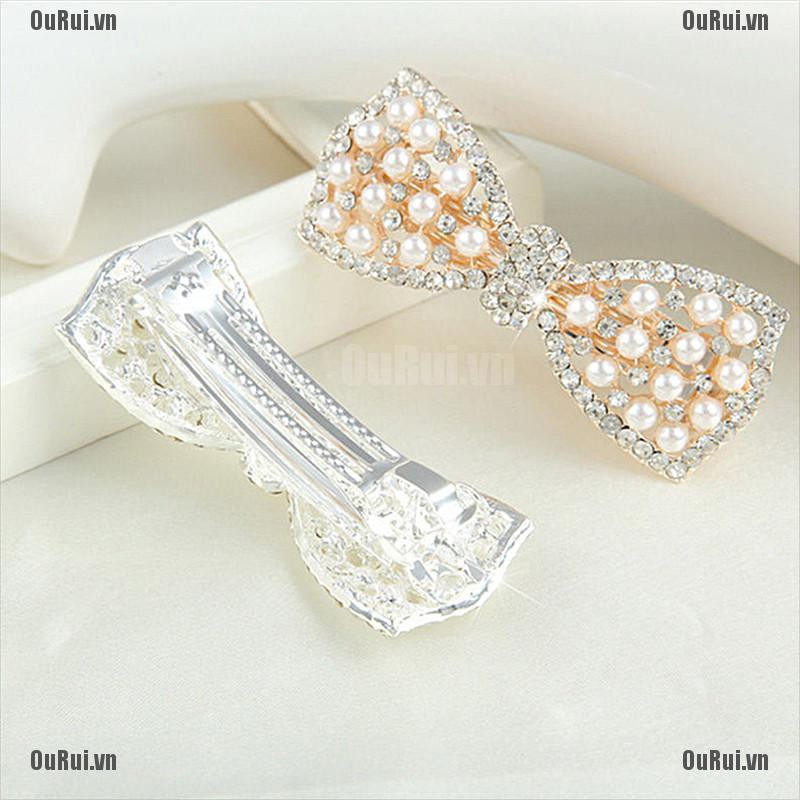 (FCC) Kẹp Tóc Đính Đá Thời Trang Cho Nữ