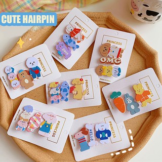 Kẹp tóc acrylic họa tiết hoạt hình đáng yêu dành cho bé gái