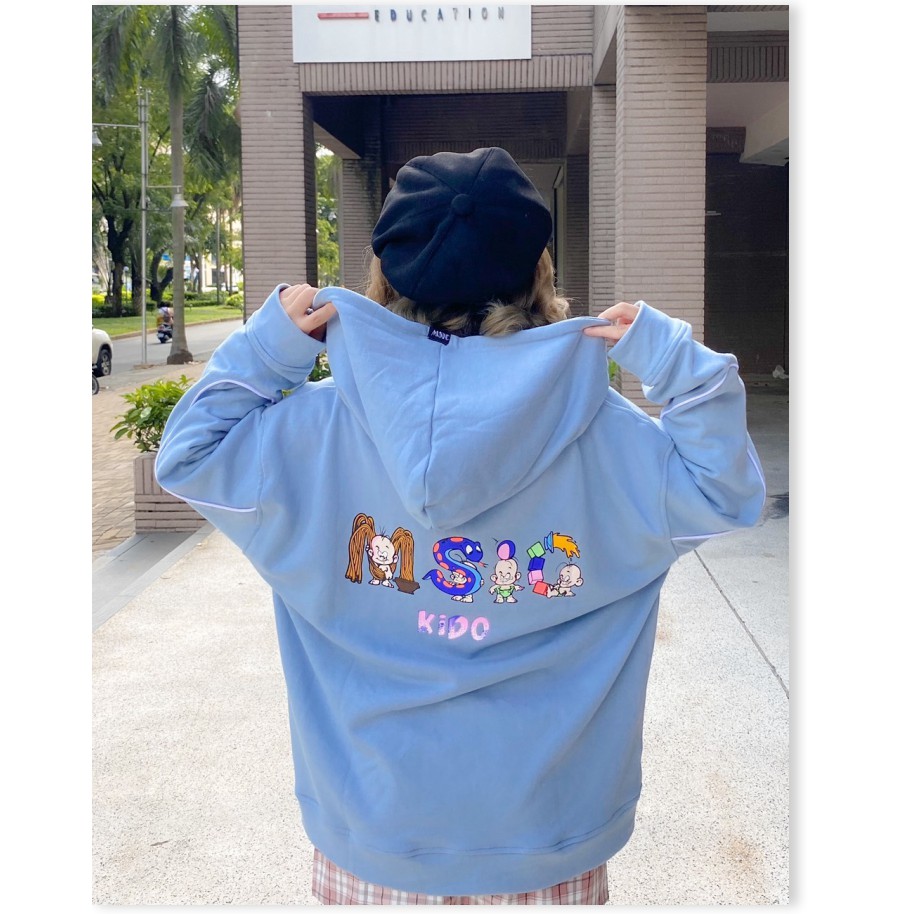 Áo khoác nỉ unisex nam nữ dây kéo from rộng phong cách Hàn Quốc mẫu hot giá rẻ