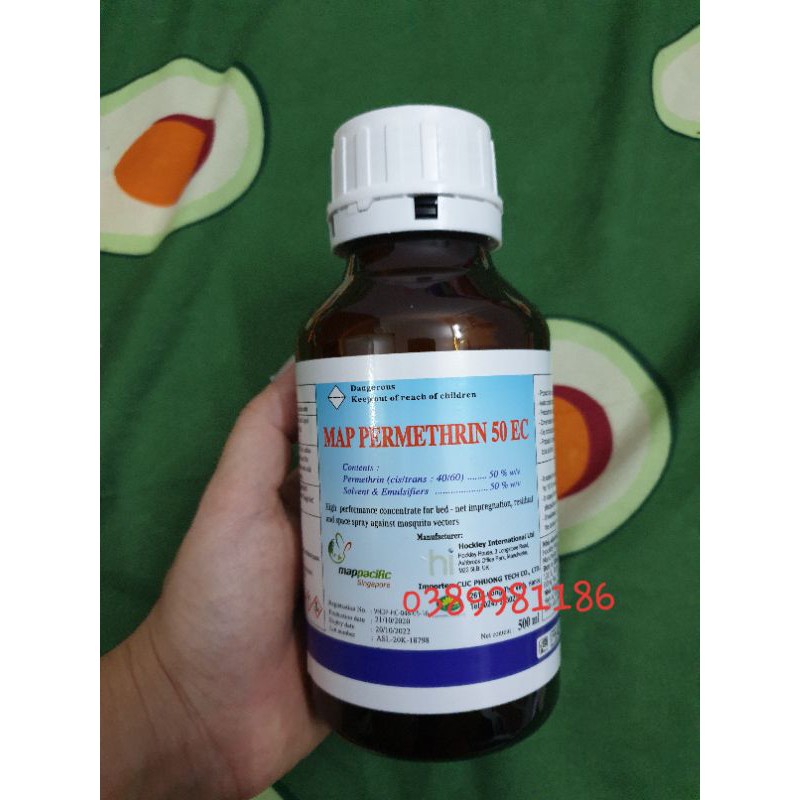 Thuốc muỗi Map Permethrin 50EC (Nhập khẩu chai 500ml)