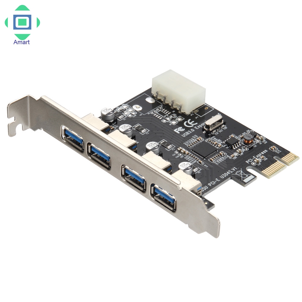 (Shop Amart) Card Chuyển Đổi cổng PCI Sang 4 Cổng USB 3.0