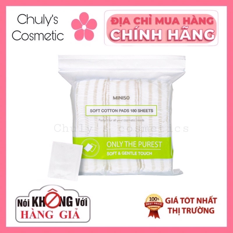 Bông tẩy trang gói Miniso 180 miếng