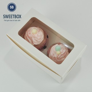 Hộp đựng bánh cupcake 2 bánh