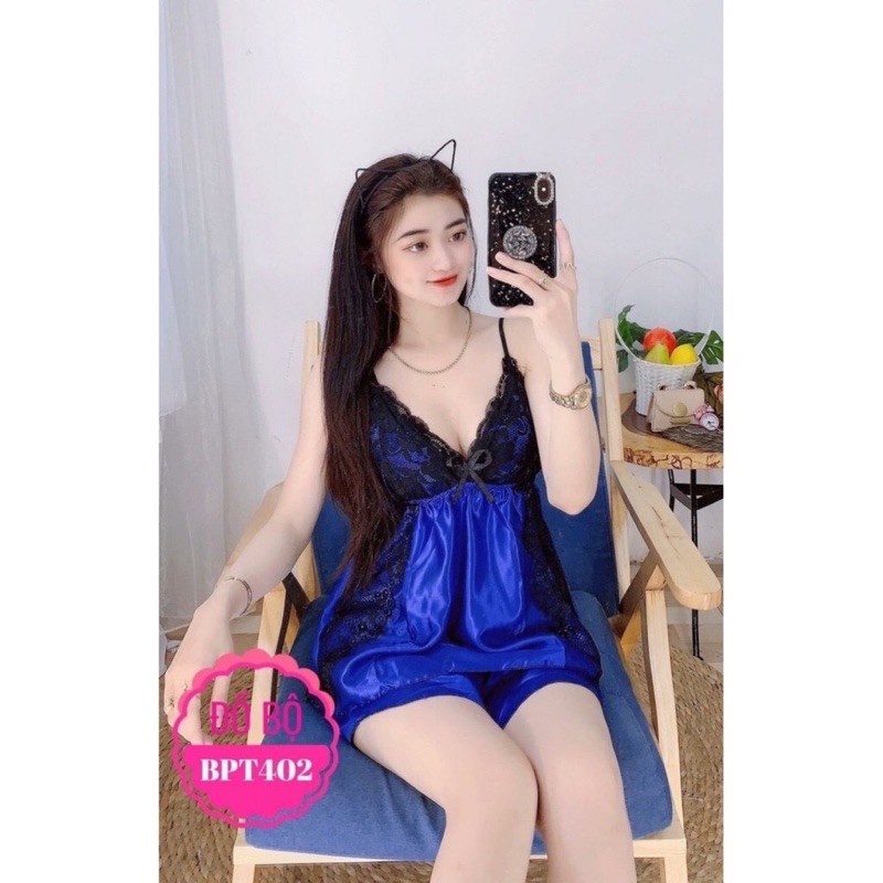 [Có size 68kg] Đồ ngủ sexy nữ 🔥 FREESHIP🔥Đồ ngủ hai dây không mút ngực chất phi hai dây chất mịn quyến rũ, 402 | BigBuy360 - bigbuy360.vn