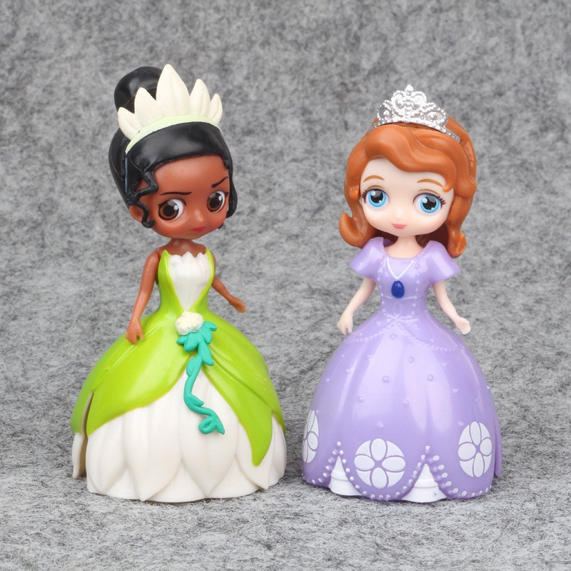 Mô Hình 06 Nhân Vật Công Chúa Thay Váy Disney Dành Cho Bé Gái - Mẫu 02 Cao 8Cm