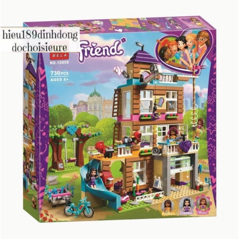 Lắp ráp xếp hình not Lego Friends 41340, Lepin 01063 Bela 10859 : Friendship House Ngôi nhà tình bạn