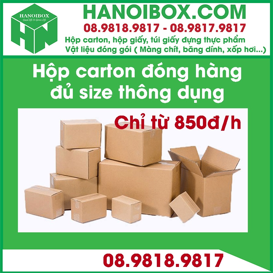 Hộp carton đóng hàng 25x15x10 - BAO BÌ QT.