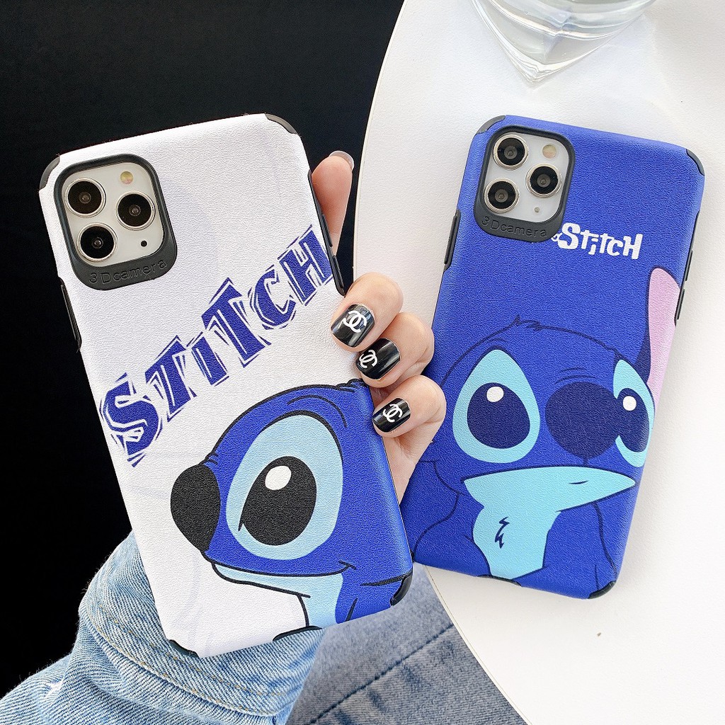 [ IPHONE ] Ốp Lưng Da IMD Lilo Stitch - R090