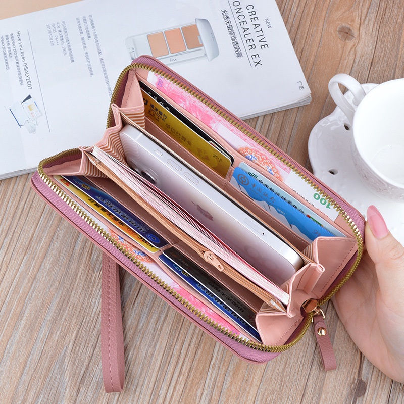 Ví Dài Sức Chứa Lớn Có Khóa Kéo Thời Trang Cho Nữ