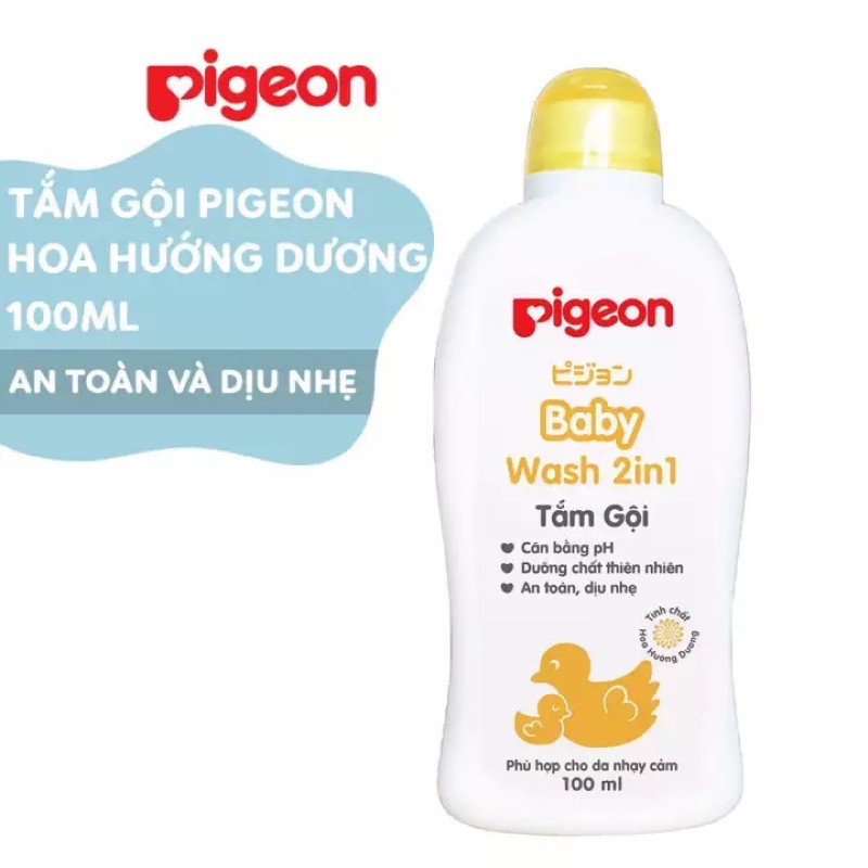 Tắm gội 100ml Pigeon 2in1 [CHÍNH HÃNG]