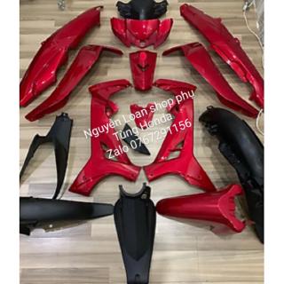 DÀN ÁO CHO XE SIRIUS MÀU ĐỎ CANDY NHỰA  TRẮNG CAO CẤP HÀNG VN