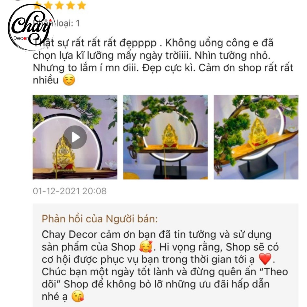 Đèn Led Hào Quang Dùng Để Trang Trí Tiểu Cảnh, Lũa, Tượng, Bon Sai Có Quà Tặng