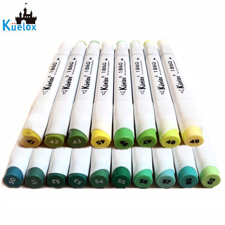 Bút Marker Fine Colour Kuelox Lẻ Tông Màu Xanh Lá
