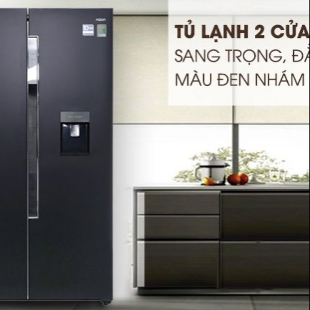 Tủ lạnh aqua side by side 557l