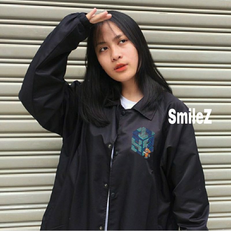 Miễn Phí Ship 30k [Flash Sale] Áo Khoác SWE Lego Jacket Unisex Nam Nữ Form Rộng Cổ Bẻ Dù 2 lớp SmileZ Phản Hồi nhanh