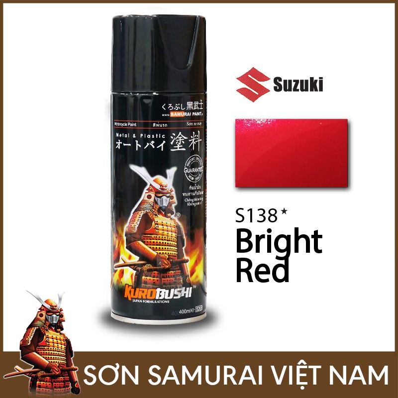 Combo Màu Đỏ Sáng S138 Sơn Samurai