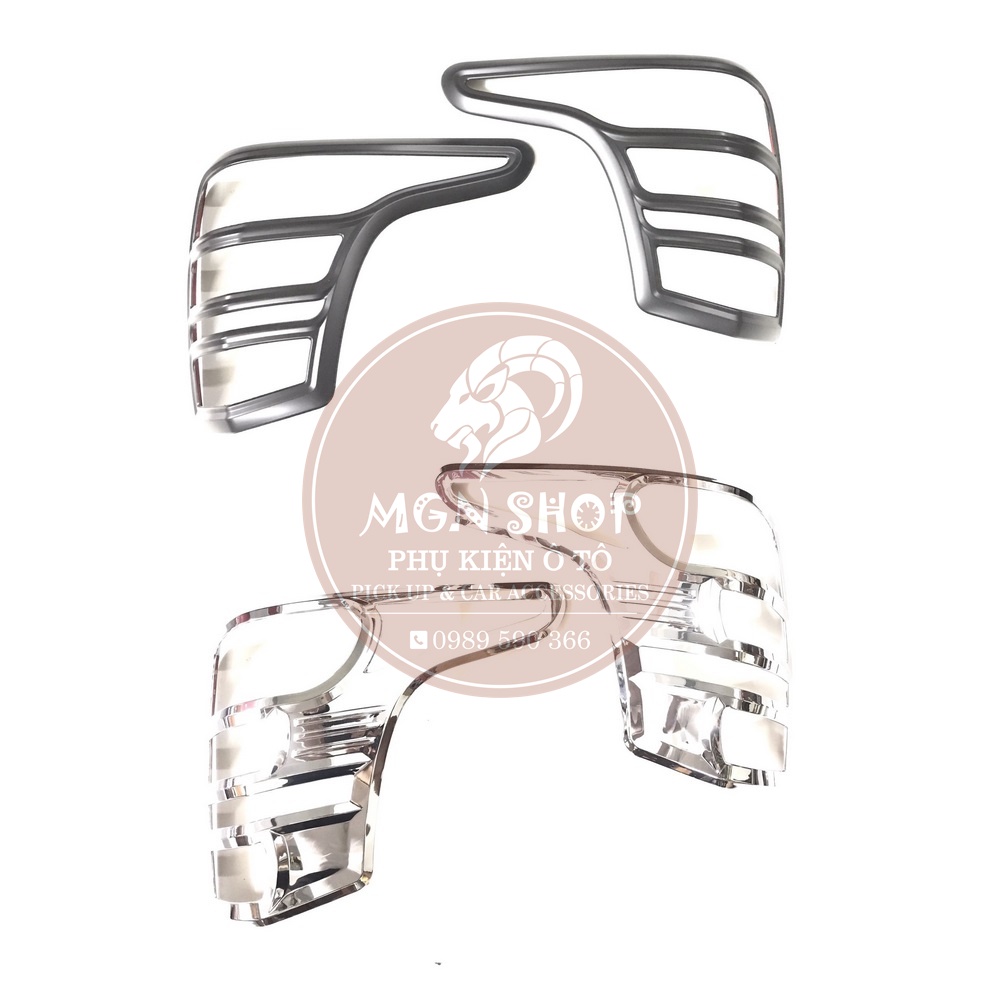 [Ốp đèn hậu] [Mitsubishi Triton 2015 - 2018] [màu đen / màu bạc]