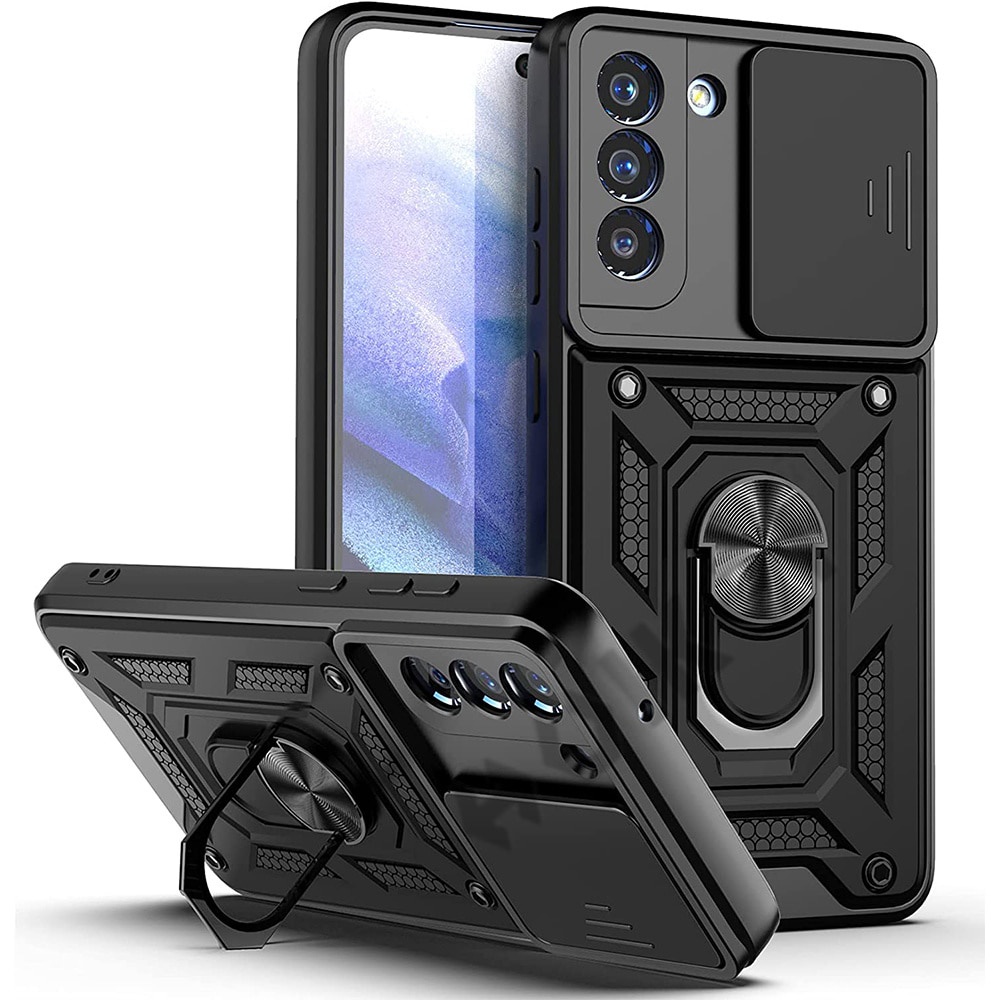 Ốp điện thoại cứng có giá đỡ trượt bảo vệ camera cho Samsung Galaxy S21 FE S20 FE 4G 5G S21 S22 Ultra Plus 5G