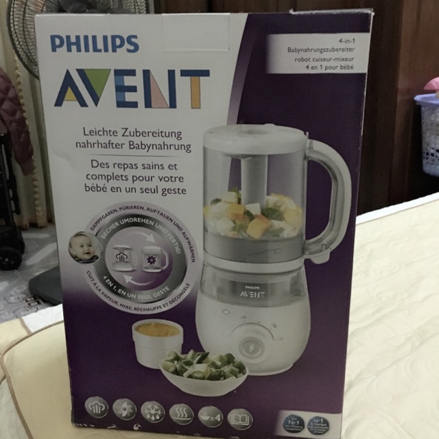 Máy xay va hấp thức ăn avent philips 4in1 sản phẩm lí tưởng cho bé khi bắt đầu ăn dặm giúp chế biến thức ăn dễ dàng và a