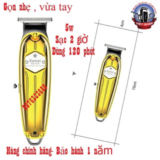 Tông đơ chấn viền kemei viền chuyên nghiệp thép nguyên khối  km 1973