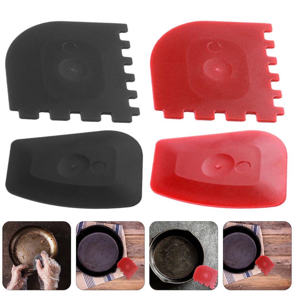Set 4 Dụng Cụ Làm Sạch Chảo Thiết Kế Mới Tiện Lợi Dễ Sử Dụng Cho Nhà Bếp