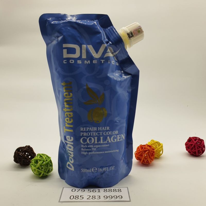 Ủ TÓC, KEM XẢ TÓC, KEM Ủ TÓC  PHỤC HỒI COLLAGEN DIVA HÀNG CÔNG TY CHÍNH HÃNG TÚI  500ML | BigBuy360 - bigbuy360.vn