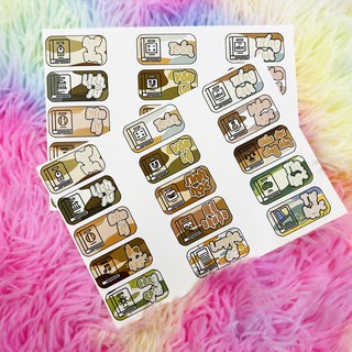 Bộ 15 sticker tem nhãn môn học màu pastel dán tiêu đề môn học, đánh dấu tập, vở, sách