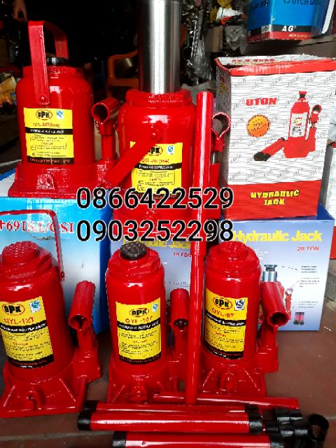 KÍCH THỦY LỰC -CON ĐỘI 10 TẤN -KÍCH Ô TÔ   OPK ,  có ren nâng tầng chất lượng