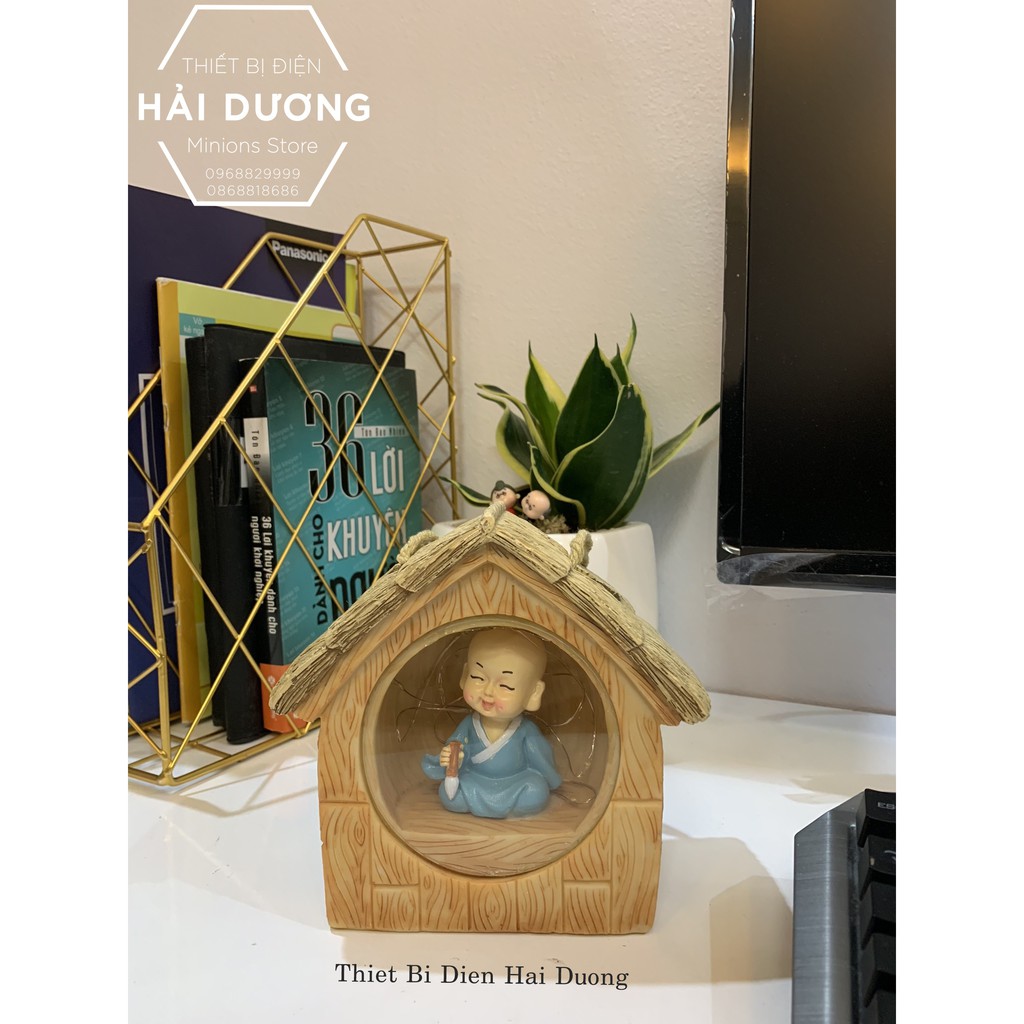 Đèn Ngủ Trang Trí Hình Chú Tiểu Dễ Thương - Tâm Thanh Tịnh - Decor căn phòng vintage - quà tặng ý nghĩa tiết kiệm giá rẻ