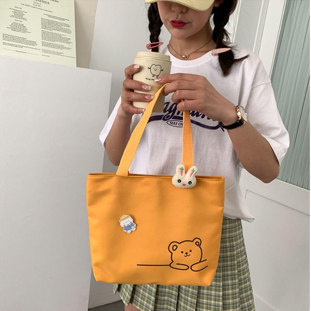 USNOW Túi Vải Canvas Đựng Mỹ Phẩm In Hình Thỏ Dễ Thương
